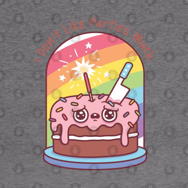 Funny Birthday Cake I Don't Like Parties Much by rustydoodle